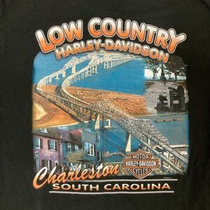 Vintage Harley Davidson Charleston SC Low Country T-Shirt Mens Medium Hanes